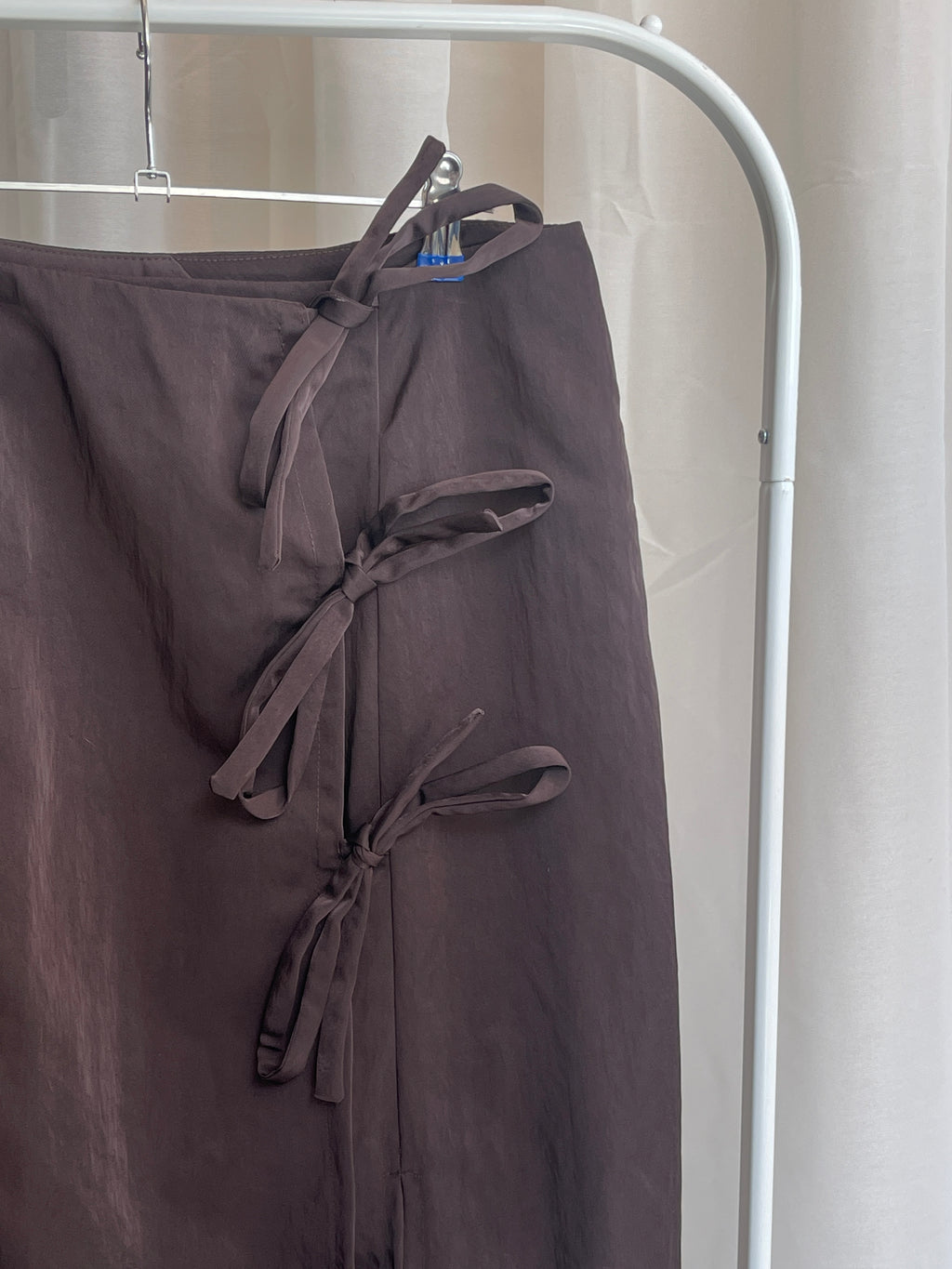 PAREÔ SKIRT / brown nylon