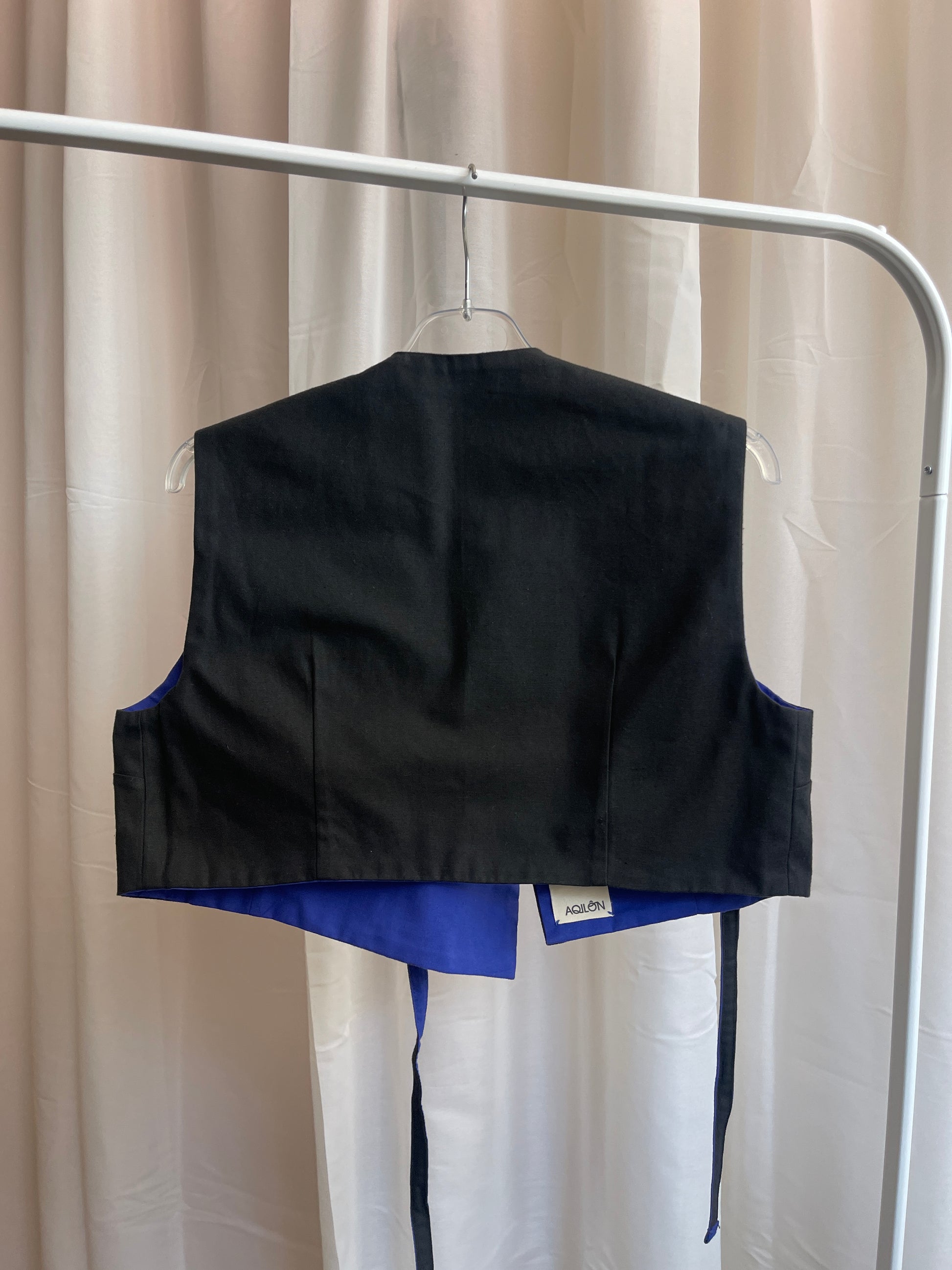 KIMÔ VEST / blue cotton