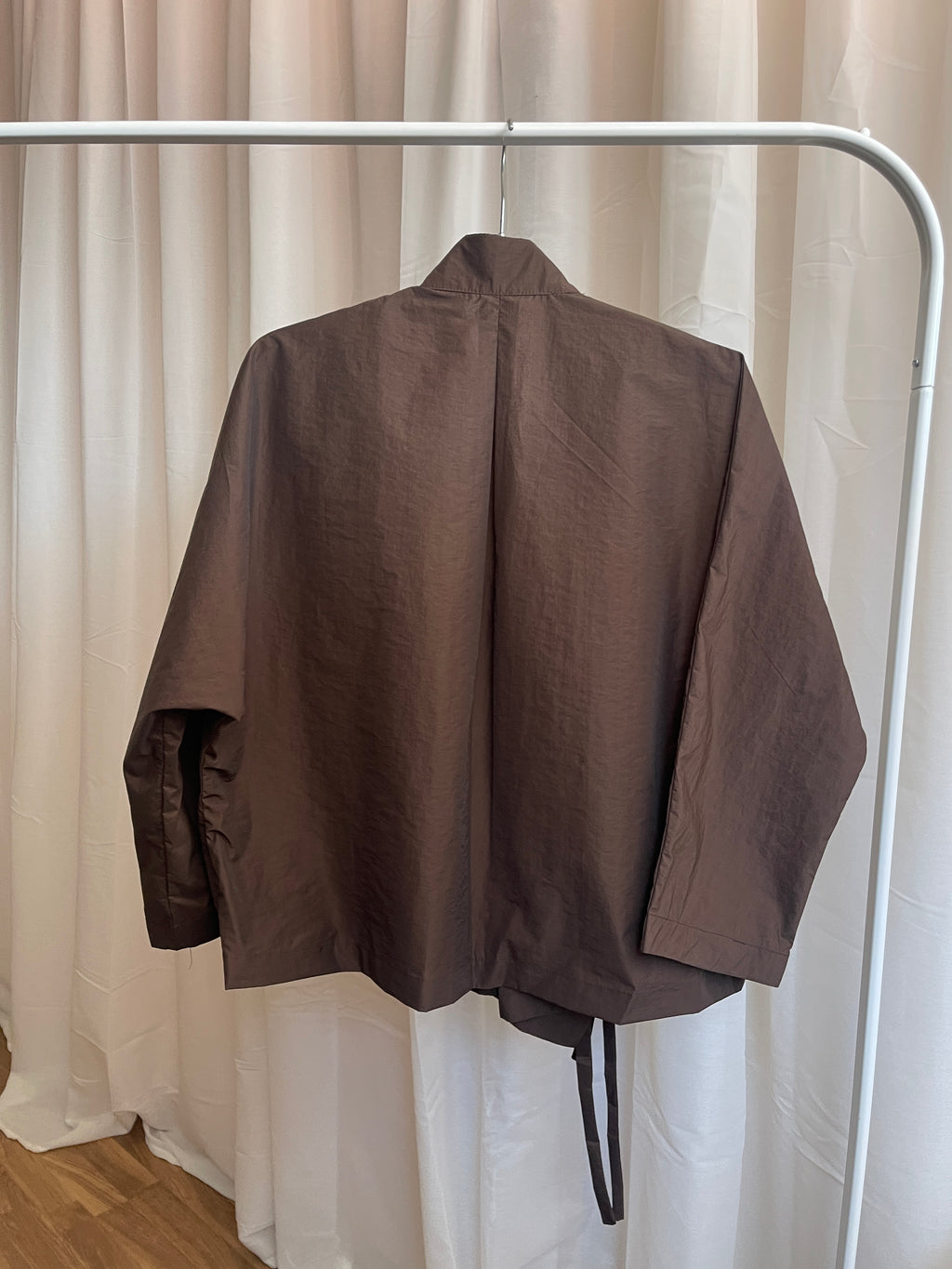 KIMÔ SHIRT / brown nylon+cotton blend