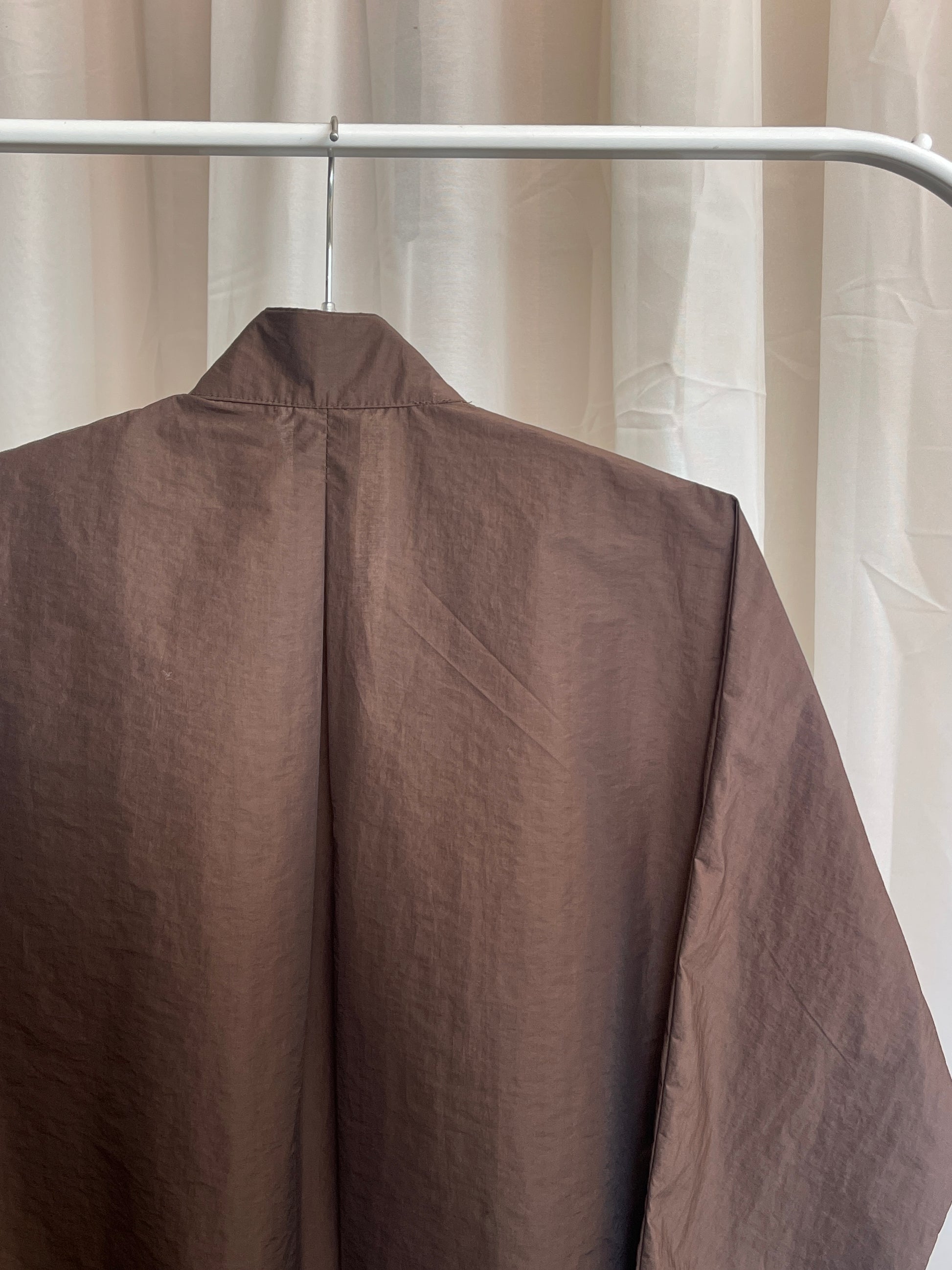 KIMÔ SHIRT / brown nylon+cotton blend